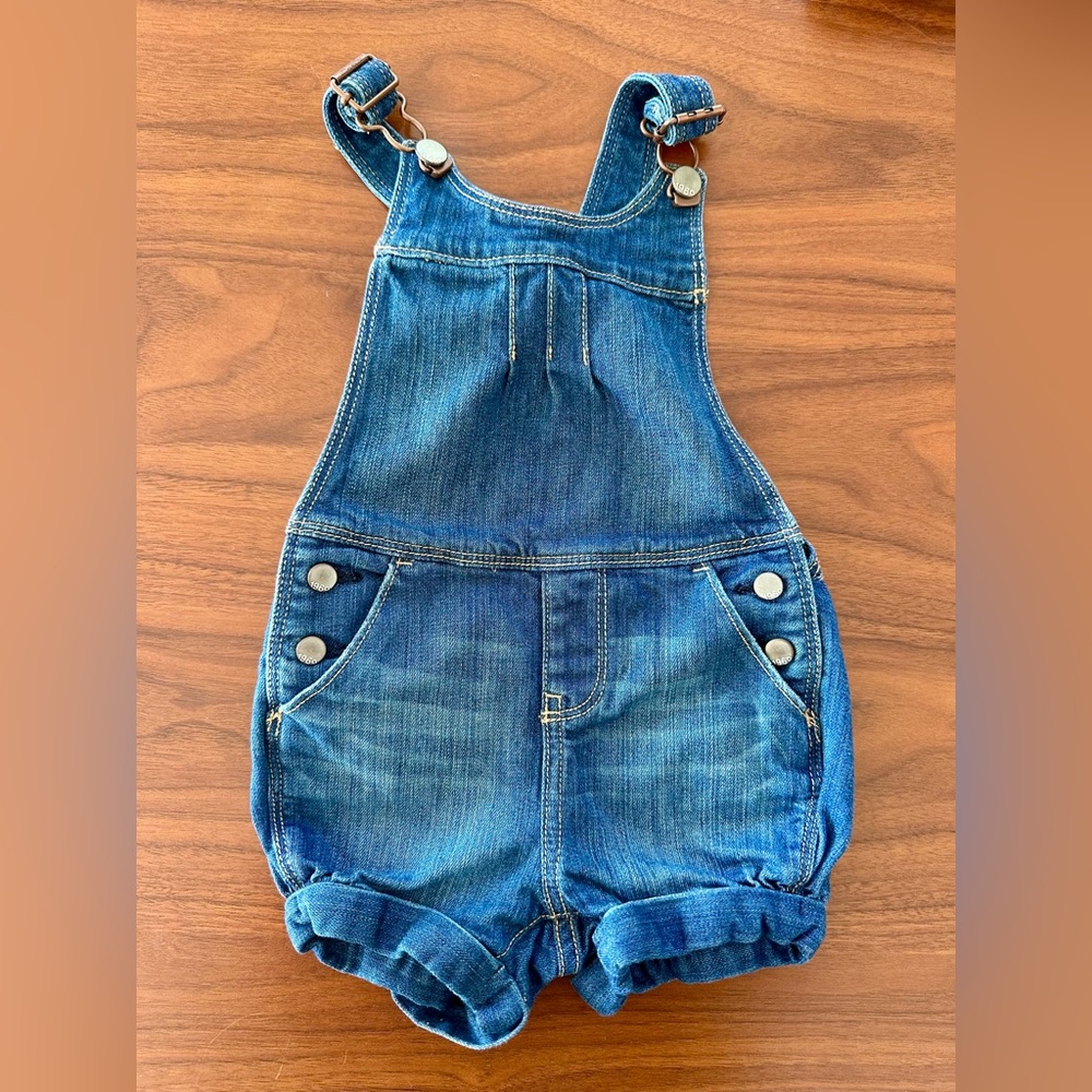 Baby GAP Denim Bib Romper Overalls, 12-18m